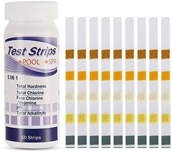 Staright 5 in 1 Swimming Pool SPA Test Strips Chlorine pH Alkalinity Water Hardness Testing Healthwater Pool Test Strips 50Pcs