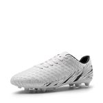 DREAM PAIRS Men's Mega-1 Firm Ground Soccer Cleats Shoes,Size 7,White/Black,MEGA-1