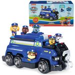 Paw Patrol Team Cruiser, Large Scale Vehicle with Exclusive Chase, Marshall, Skye, Rubble, Rocky & Zuma Action Figures, Toys for Boys & Girls Ages 3+