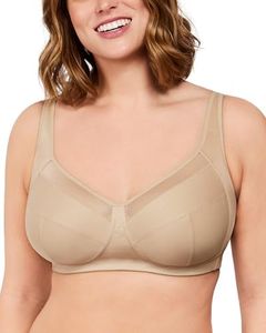 HSIA Bras for Women No Underwire - Plus Size Full Coverage Minimizer Bra for Heavy Breast Women Wireless Bra, Light Beige, 42DD