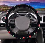 Mayco Bell 2016 Automotive Women Embroidery Cute Car Steering Wheel Cover (Cherry)