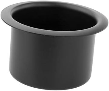 Eigell Drink Can Holder,Rust Stainless Steel Camper Cup Holder Chrome Polished Recessed Cup Holder Fit for Car RV Game Table Motorhome Camper - Black