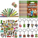 YOOYEH 82pcs Keychains, 10 Party Bags Fillers Slap Bands Favors Birthday Party Supplies, Party Bag Pendant Gift Fillers Key Tags Goodie Bag Keychain