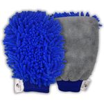 CleanCabz® Premium 2x Professional Car Wash Mitts - Microfibre Noodle Washing Mitt & Microfiber Detailing Glove 2 in 1 Car Cleaning Glove - Car Cleaning Gloves - Car Cleaning Accessories