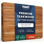 Teakhaus Cutting Board with Hand Grip, Brown, 61 x 46 x 3.8 cm