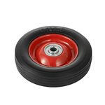 USAMILY 2pcs 6inch x 1.5inch Hand Truck Wheels with Ball Bearings, 1/2” Bore Hole Diameter Solid Rubber Wheel