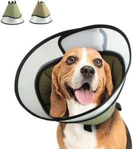 CROCHEN Soft Dog Cone After Surgery, Elizabethan Recovery Collar Protective and Wound Heal, Adjustable Dog E-Collars Anti-Bite Lick for Small Medium Large Pets Green (Green, XL (Neck: 40.5-53cm))