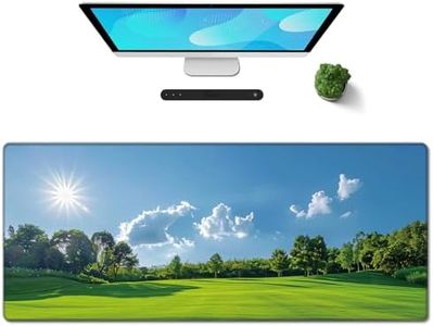 Galdas Gaming Mouse Pad XXL XL Large Long Extended Big Mousepad Non-Slip Rubber Keyboard Mouse Pad with Stitched Edges for Laptop Home Office (31.5x11.8x0.08 Inch) … (Grass)