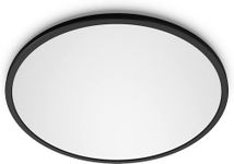 PHILIPS LED Superslim SceneSwitch Dimmable Ceiling Light 2700K 18W [Warm White - Black] for Indoor Home Lighting in Livingroom and Bedroom