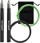 Bear KompleX Hummer Speed Jump Rope Is Great For Crossfit Double Unders Boxing Fitness & Conditioning. Lightweight Cable And Easily Adjustable Aluminum Handle Black