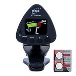 ENO MUSIC Solid Big Clip-on Professional Wind Instruments Alto Saxophone Tuner, Colorful LCD Display, Saxophone Accessories