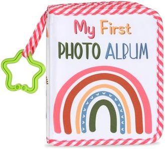 Baby's My First Family Album Soft Photo Cloth Book Boho Rainbow My First Book of Photos Baby Memory Album Gift Holds 4x6 Pictures for Babies Newborn Toddler & Kids Baby Shower