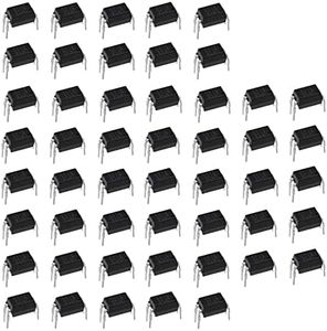 eMagTech 50PCS PC817 Optocoupler in-Line 2.54mm Pitch 4-pin DIP-4 Mounting Transistor Output Opticalcoupler for Computer Terminals Timers Osciallators Dual Opamps Quad Opamp