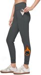 Willit Women's Fleece Lined Jogger Pants Zipper Pockets Water Resistant Winter Hiking Sweatpants Thermal Running High Waisted Deep Gray XL