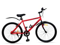 CAYA Hydra 26T Cycle for Men & Women with Anti Slip Pedals/V Brakes System with Steel Frame 17.5 Inch Unisex Cycle Tyre 26" Inch/Bicycle Ideal for 12+ Adults - (Red)