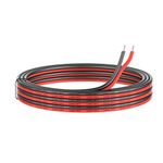 22awg Silicone Electrical Wire 2 Conductor Parallel Wire line 50ft [Black 25ft Red 25ft] 22 Gauge Soft and Flexible Hook Up oxygen free Strands Tinned copper wire