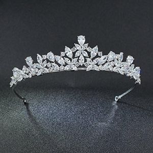 SEPBRIDALS Cubic Zirconia CZ Wedding Bride Crown Tiara Headband Hair Jewelry Accessories HG0056