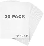 CertBuy 20 Pack Foam Boards White, 11" X 14" Foam Core Board, 1/8" Thickness Foam Board Sheets, Polystyrene Poster Board Mat Boards Foam Core Baking Boards for Presentations, Office & Art Projects