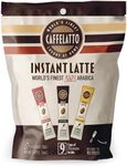 Caffelatto Instant Coffee Latte Mix – Mocha, Vanilla, Caramel – 100mg Caffeine Strong Coffee – Single Serve Sticks for Milk Frothers, 9 Count