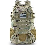 Jueachy Tactical Backpack for Men Hiking Day Pack Molle Military Rucksack Waterproof 30L EDC Bag with USA Flag Patch