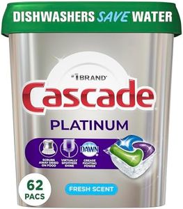 Cascade Platinum ActionPacs Dishwasher Detergent, Fresh, 62 count (Packaging May Vary)