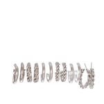 Shining Diva Fashion 6 Pairs Combo Set Latest Stylish Hoop Earrings for Women and Girls (15620er)