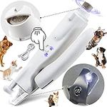 Dog Nail Grinder,Pet Nail Clippers Upgraded 2 in 1 Electric Pet Nail Trimmer with LED Light,Professional Dog Claw Care Paws Grooming,Portable and Rechargeable for Large,Medium,Small Dogs & Cats