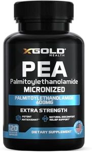 Palmitoylethanolamide Pea Supplement 600 mg | Micronized Pea 99% Highly Purified and Bioavailable | Made in USA | Supplement for Men and Women - 120 Capsules