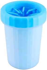 Pets Empire Dog Paw Cleaner, Portable Dog Feet Washer Pet Cleaning Brush Cup for Wash Away Sediment on the Feet of Pets (Medium, Blue) 10x15/3.9x5.9 Inch