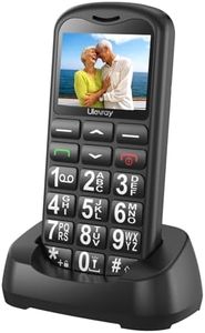 Téléphone Portable Senior Débloqué, 1.8" LCD Écran | Grandes Touches | Haut Volume, GSM Telephone pour Personne Agées Facile à Utiliser avec Bouton SOS |Radio FM| Lampe Torche| Station de Charge| Noir