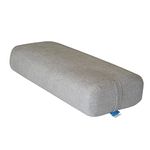 EONSHINE Exquisite Chenille Firm Meditation Yoga Bolster pillow, High Density Sponge Filled Rectangular Back Support Cushion, Pack of 1 (Light Grey)