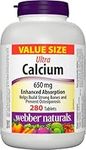 Webber Naturals Calcium Ultra, Enhanced Absorption, 280 Tablets, Helps Build Strong Bones, Vegan