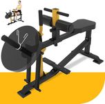 Calf Raise Machine Home Gym: Calf Machine Seated Calf Raise Machine Adjustable Calf Workout Machine Leg Raise Machines Exercise Equipment Plate Loaded Yellow