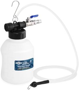 FIRSTINFO A11573 1 Liter Pneumatic Vacuum Brake Bleeder, Lever Valve Design, Hook Fixed for Hand-Free Operation, Enlarged Tank