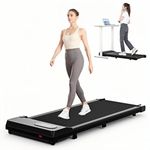 Bigzzia Walking Pad Treadmill, 3 in 1 Under Desk Treadmill, 2.5HP Walking Treadmill with LED Display for Home/Office Use, Adjustable Speed 1-8KM/H, 320 LB Capacity, Remote Control, No Assembly (Black)