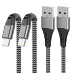 iPhone Charger Cable 1M 2Pack, USB to Lightning Cable[MFi Zertifiziert], Nylon iPhone Cable Fast Charging iPad Charger Cable iPhone Lead Wire for Apple iPhone 14/13/12/11 Pro Max/XR/XS/8/7/6/5,iPad