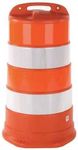 Traffic Barrel, White/Orange, HDPE