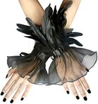 UQJE Women's Feather Lace Long Glov
