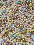 Vegan Metallic/Shimmer Balls Edible Cupcake Cake Topper Sprinkles (35g Pouch) (Pastel & Gold)