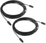 ECSiNG 2PCS Optical Digital Audio Cable 5m Toslink Male to Toslink Male Connector Cable for DVD TV Sound Bar Digital Audio Equipment Black