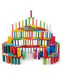 Toy ImagineTM 120 pcs Colorful Wooden Domino Block Set for Kids Educational and Learning Activity Game Play | Helps in Skill Development and Color Recognition (12 Colors)