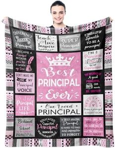 Muxuten Principal Appreciation Gifts, Principal Gifts Blanket 60"X50", Principal Gifts for Women, Gifts for School Principals, Best Principal Retirement Gifts, Headmaster Schoolmaster Birthday Gifts