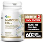 ALLBE NMN 9000 Ultra | 60 Capsules | 99% Purity Nicotinamide Mononucleotide 150 mg Servings | NAD+ Booster Supplement for Cellular Energy Metabolism, Repair, Immunity and Healthy Aging