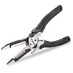 HURRICANE 6-in-1 Wire Stripper Tool, Wire Strippers, Crimping Tool, Wire Cutter Stripping Tool, Multifunctional Electrical Pliers for Cable Stripper, Wire Crimper(8-18 AWG Solid, 10-20 AWG Stranded)