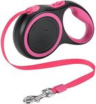 SlowTon Retractable Dog Leash, 16ft Walking Jogging Training Leash with Polyester Tape for Small Medium Dog up to 44lbs, with Hand Grip and One Button Brake & Lock