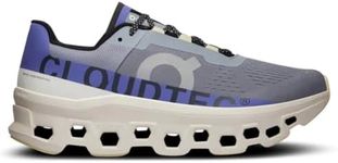 ON Women's Cloudmonster Sneakers, Mist/Blueberry, 8, 61.97784