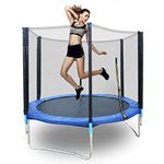 FIRST PLAY 6 Foot Trampoline/72 Inch Trampoline with Enclosure Net I for Kids & Adults I Indoor & Outdoor Trampoline I Fitness & Exercise Trampoline I with Safety Net