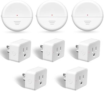 NineLeaf Motion Sensor Outlet, Wireless Motion Activated Plug with Timer & Light Sensor, 262 ft Range, 15A/1500W, Auto On/Off for Lights, Bathroom Fan, Garage, Hallway(3Sensor 5Plugs)
