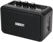 Sondery Mini Guitar Amp for Electric Guitars 5W Two Speakers Rechargeable Portable Pratice Small Amplifier with Overdrive/Clean Effects and Bluetooth
