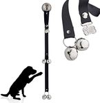 PoochieBells Handcrafted Dog Doorbell for Potty Training – Easy & Quick, Doggie-Safe USA-Made Dog Door Bell with Perfect Sound, Dog Trainer-Recommended for Over 20 Years, Midnight Black Solid